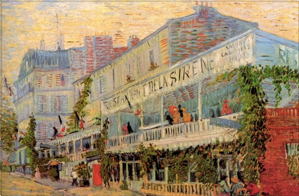 The Restaurant de la Sirène at Asnières | Vincent Van Gogh Masters Classic Art in Gallery Wrapped Canvas | Various Sizes