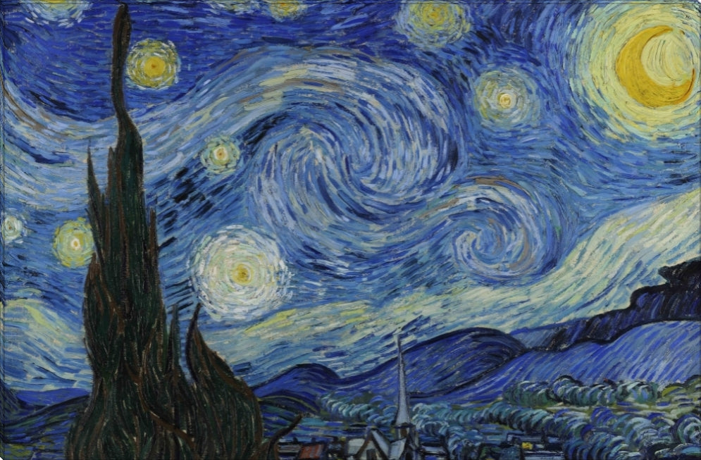 The Starry Night | Vincent Van Gogh Masters Classic Art in Gallery Wrapped Canvas | Various Sizes