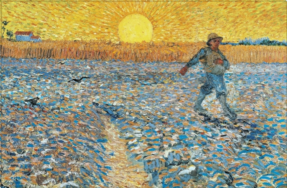 The Sower | Vincent Van Gogh Masters Classic Art in Gallery Wrapped Canvas | Various Sizes