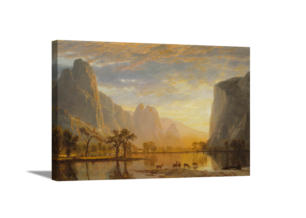 Valley of the Yosemite | Albert Bierstadt Masters Classic Art in Gallery Wrapped Canvas | Various Sizes