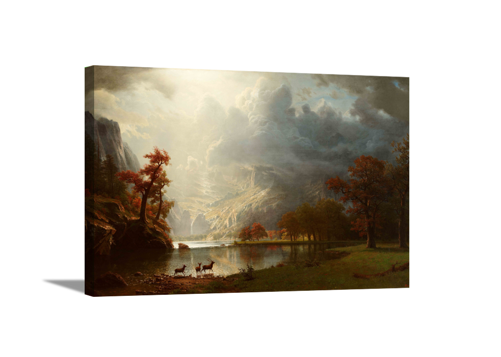 Sierra Nevada Morning | Albert Bierstadt Masters Classic Art in Gallery Wrapped Canvas | Various Sizes