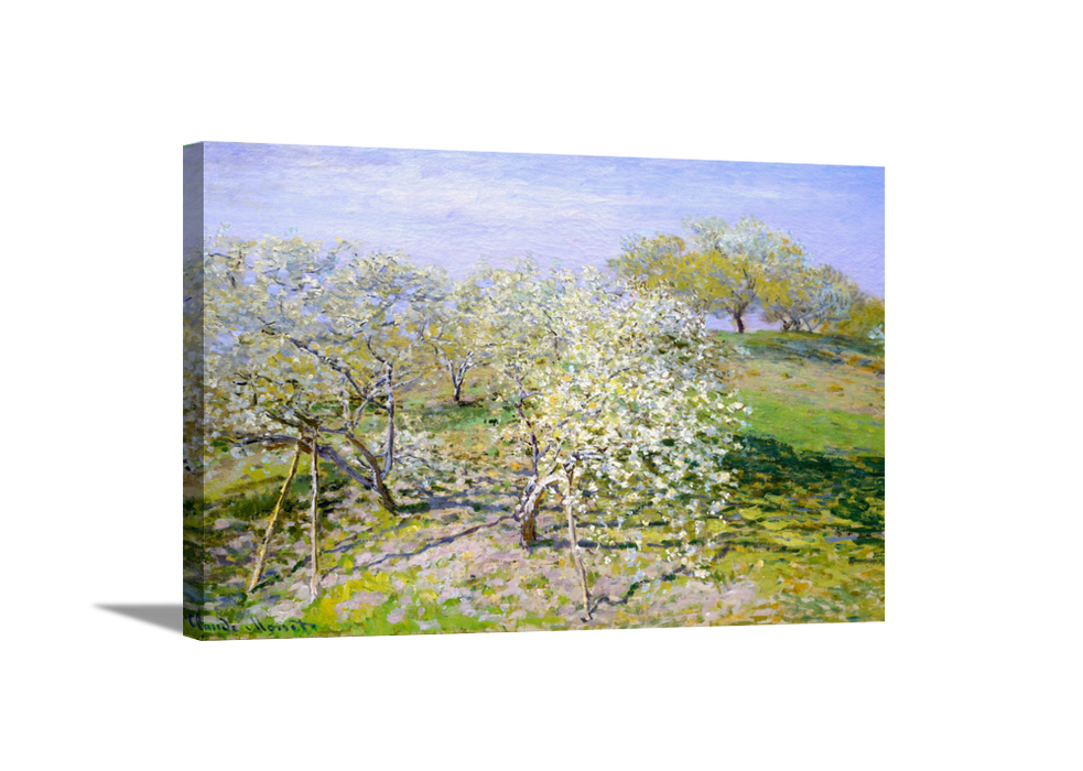 Apple Trees in Bloom | Claude Monet Masters Classic Art in Gallery Wrapped Canvas | Various Sizes