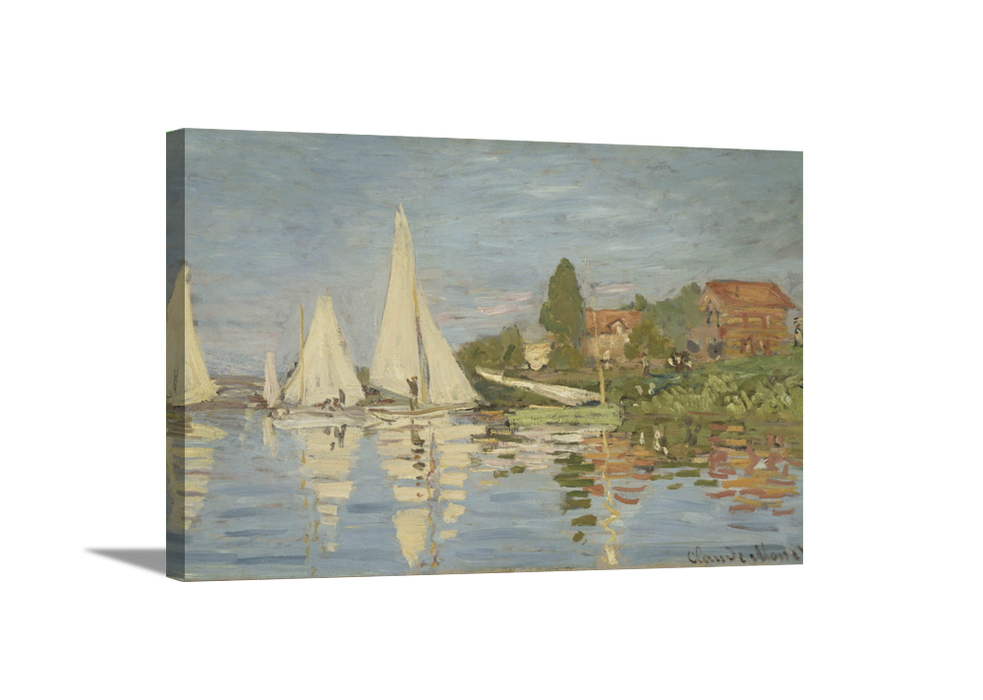 Regattas at Argenteuil | Claude Monet Masters Classic Art in Gallery Wrapped Canvas | Various Sizes