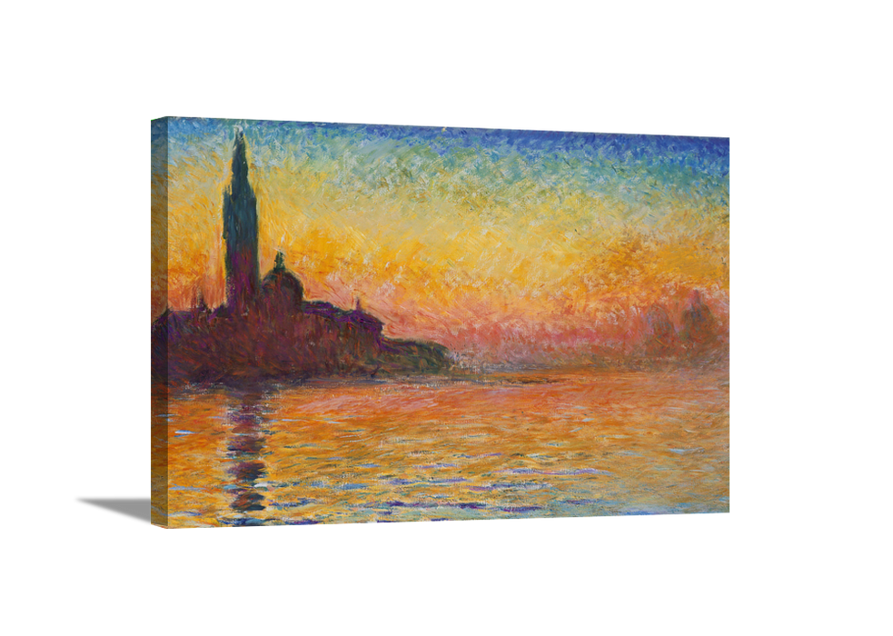 San Giorgio Maggiore at Dusk | Claude Monet Masters Classic Art in Gallery Wrapped Canvas | Various Sizes