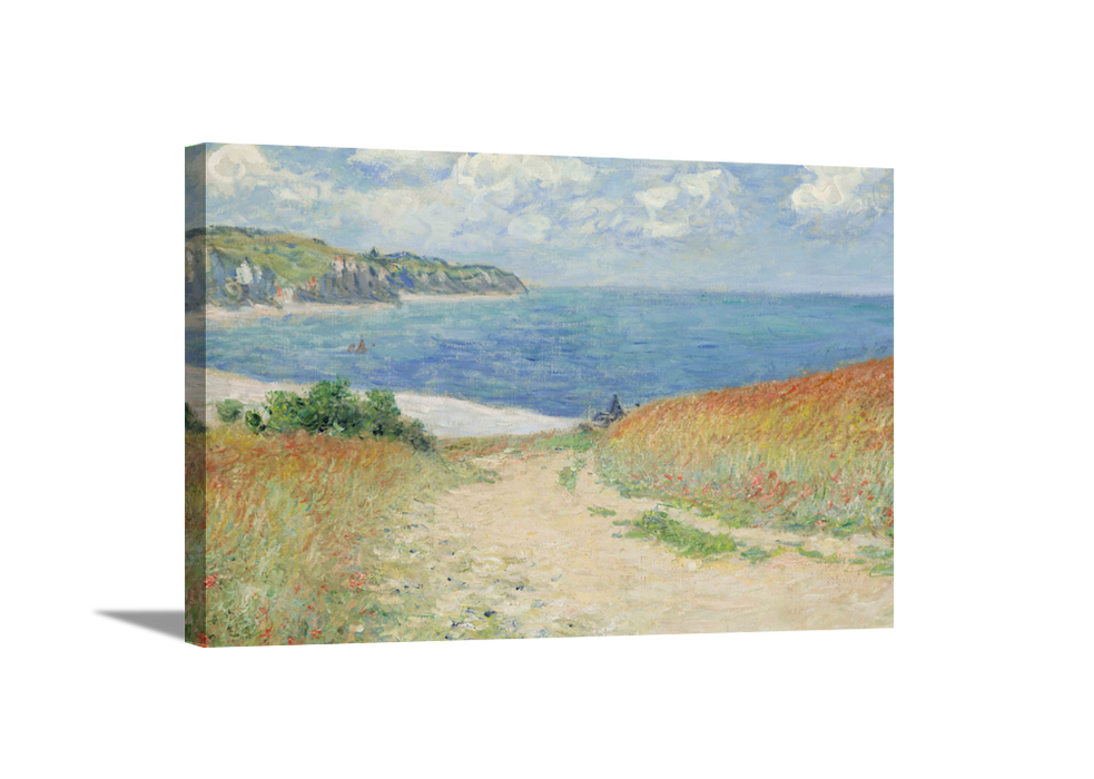 Road In The Wheatfields | Claude Monet Masters Classic Art in Gallery Wrapped Canvas | Various Sizes