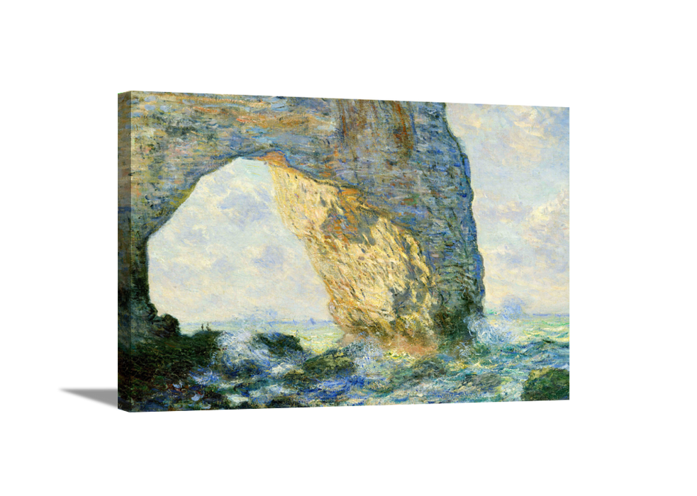The Manneport Rock Arch | Claude Monet Masters Classic Art in Gallery Wrapped Canvas | Various Sizes