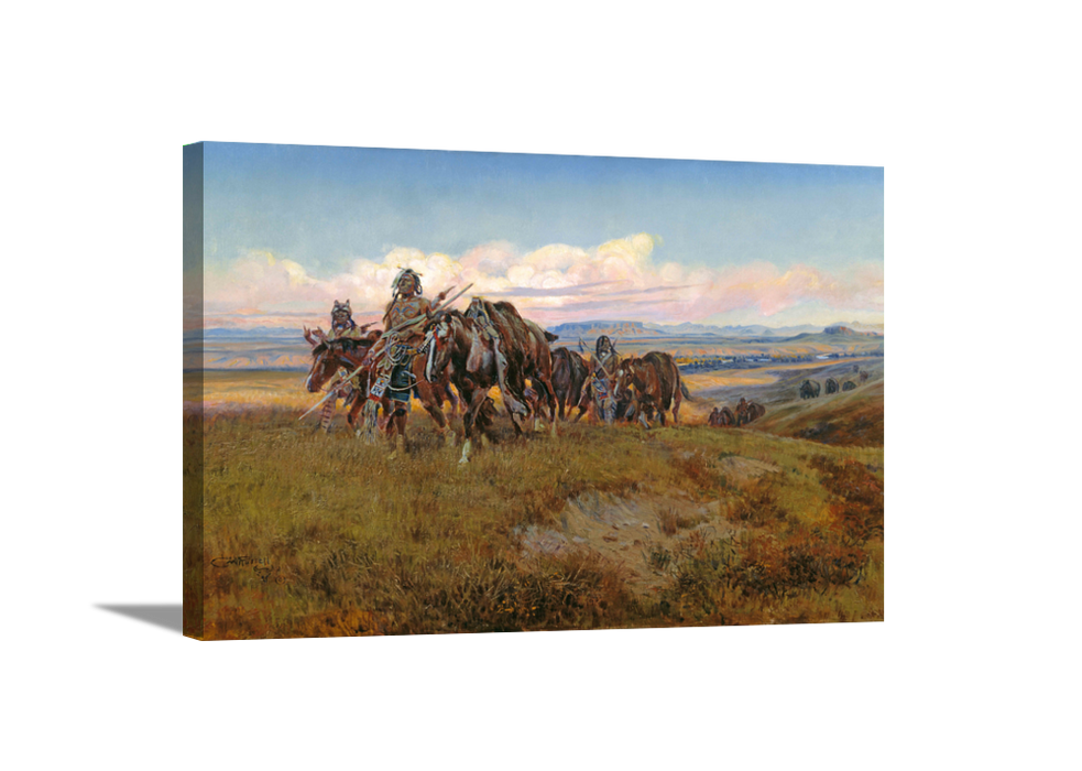 In The Enemy's Country | Charles Russell Masters Classic Art in Gallery Wrapped Canvas | Various Sizes