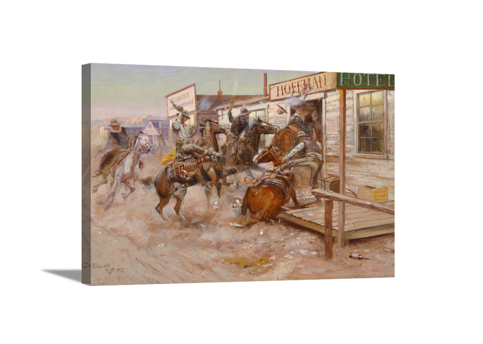 In Without Knocking | Charles Russell Masters Classic Art in Gallery Wrapped Canvas | Various Sizes