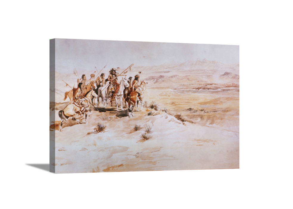 Buffalo Hunt #3 | Charles Russell Masters Classic Art in Gallery Wrapped Canvas | Various Sizes