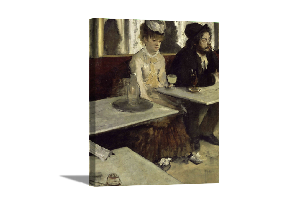 The Absinthe Drinker | Edgar Degas Masters Classic Art in Gallery Wrapped Canvas | Various Sizes
