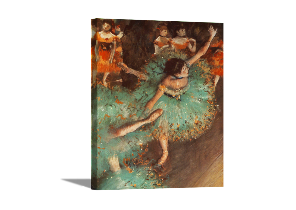 The Green Dancer | Edgar Degas Masters Classic Art in Gallery Wrapped Canvas | Various Sizes
