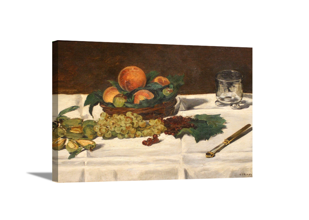 Fruits on a Table | Edouard Manet Masters Classic Art in Gallery Wrapped Canvas | Various Sizes