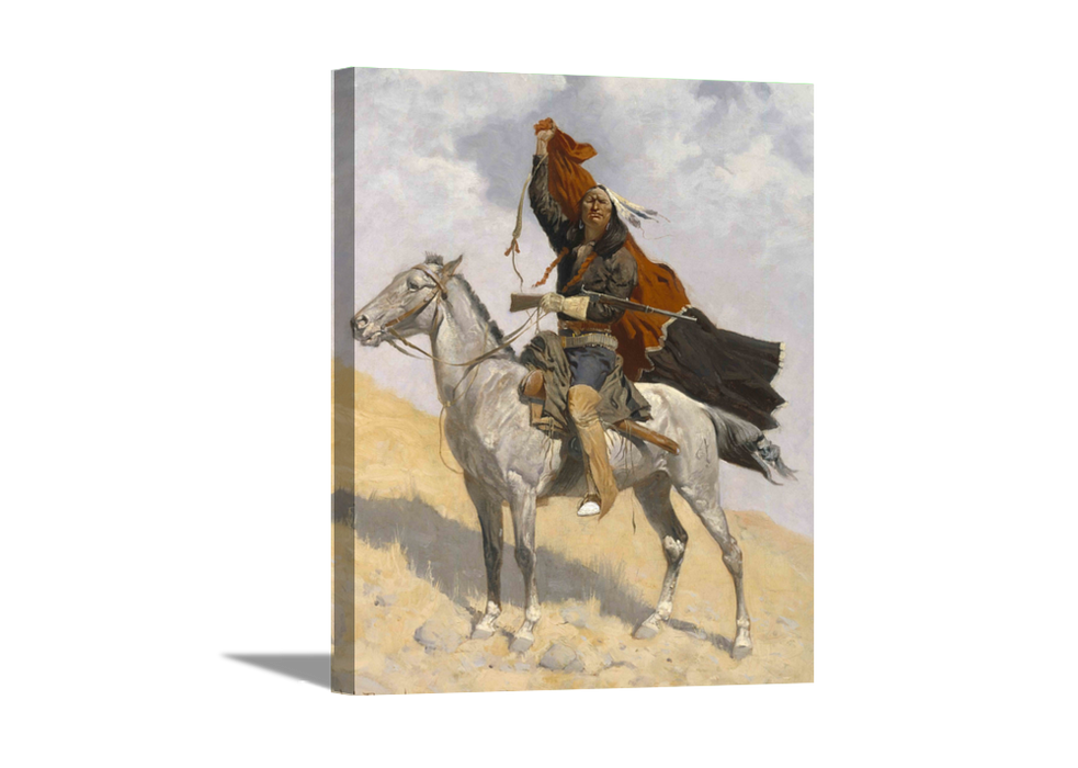 The Blanket Signal | Frederic Remington Masters Classic Art in Gallery Wrapped Canvas | Various Sizes