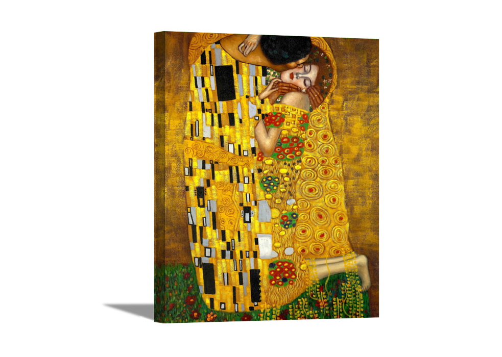 The Kiss | Gustav Klimt Masters Classic Art in Gallery Wrapped Canvas | Various Sizes
