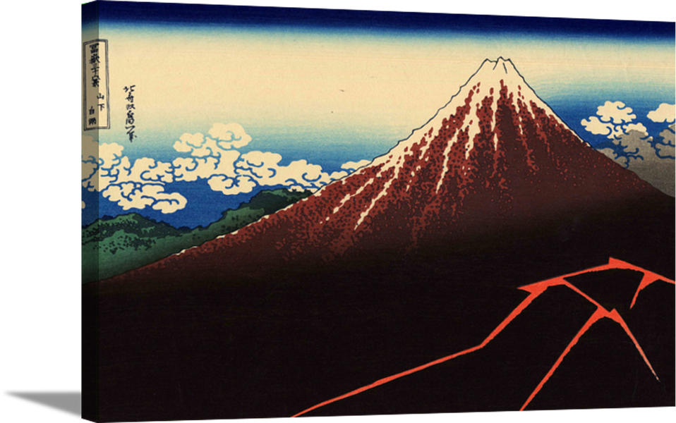 Rainstorm Beneath the Summit | Katsushika Hokusai Masters Classic