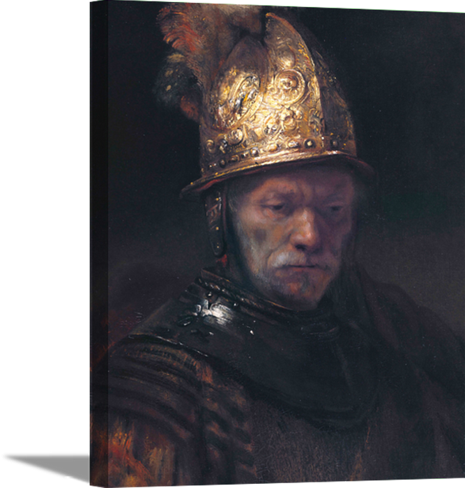 Man with the Golden Helmet | Rembrandt Van Rijn Masters Classic Art in Gallery Wrapped Canvas | Various Sizes