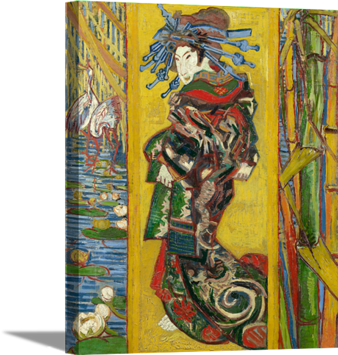 La Courtisane | Vincent Van Gogh Masters Classic Art in Gallery Wrapped Canvas | Various Sizes