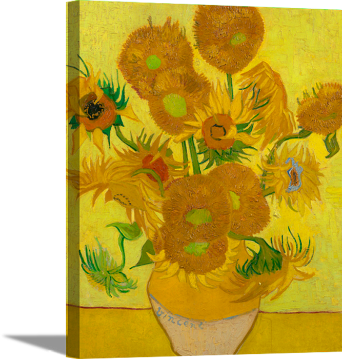 Sunflowers | Vincent Van Gogh Masters Classic Art in Gallery Wrapped Canvas | Various Sizes