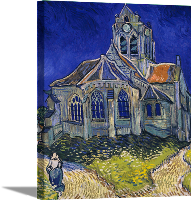 The Church in Auvers | Vincent Van Gogh Masters Classic Art in Gallery Wrapped Canvas | Various Sizes