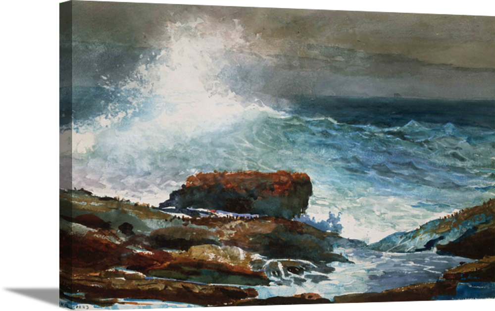 Incoming Tide | Winslow Homer Masters Classic Art in Gallery Wrapped Canvas | Various Sizes