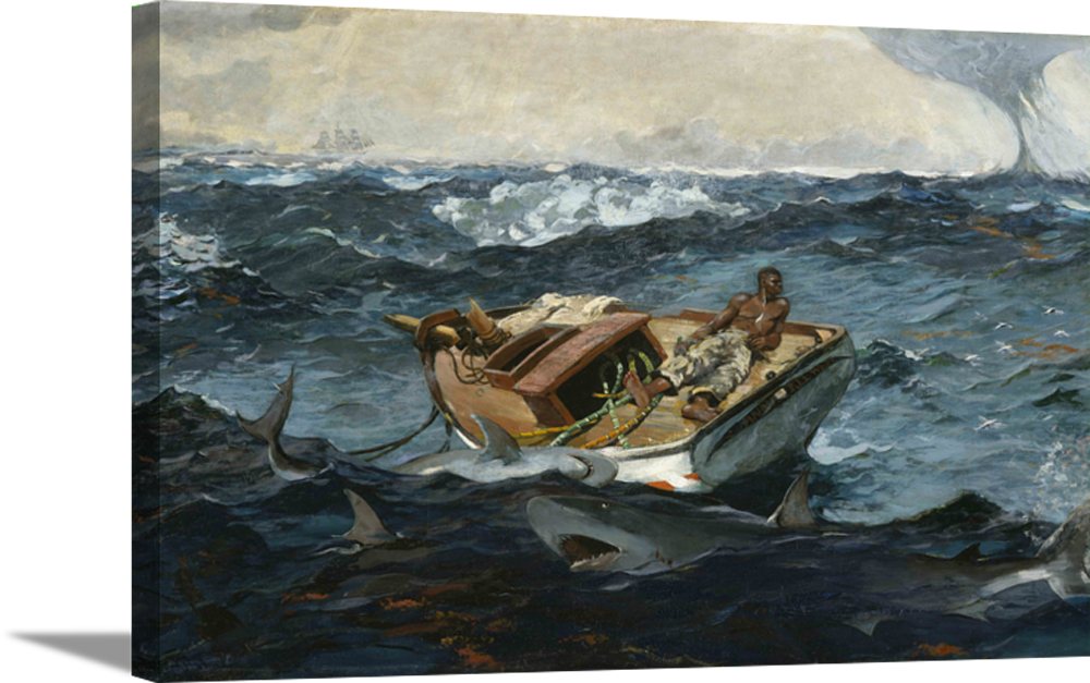 The Gulf Stream | Winslow Homer Masters Classic Art in Gallery Wrapped Canvas | Various Sizes