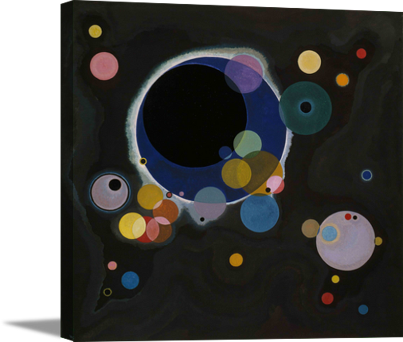 Several Circles | Wassily Kandinsky Masters Classic Art in Gallery Wrapped Canvas | Various Sizes