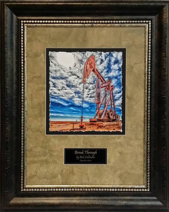 Break Through | Framed Oil and Gas Art with Engraved Plaque | 32L X 26W" Inches