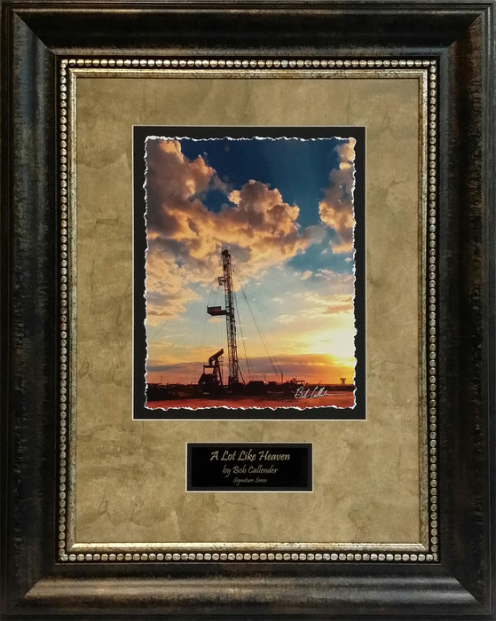 A Lot like Heaven | Framed Oil and Gas Art with Engraved Plaque | 32L X 26W" Inches