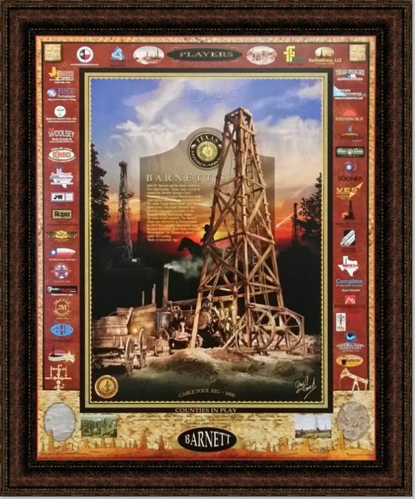Barnette | Framed Oil and Gas Art by Gary Crouch | 35L X 29W" Inches