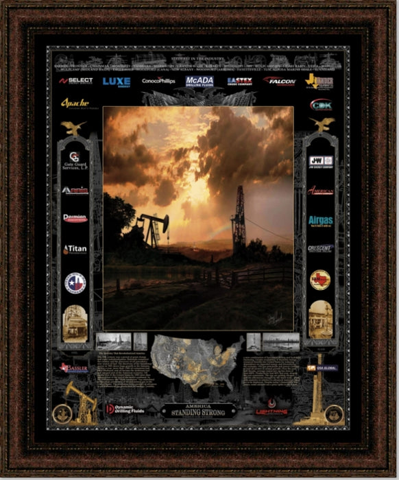 America Standing Strong | Framed Oil and Gas Art by Gary Crouch | 35L X 29W" Inches