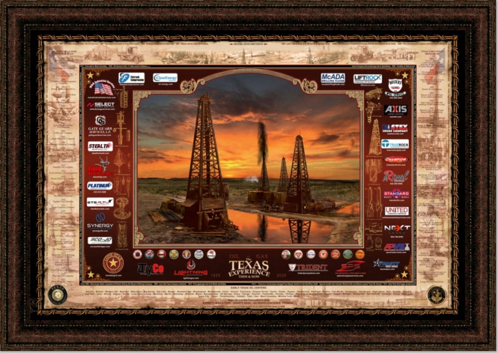 Texas Experience | Framed Oil and Gas Art by Gary Crouch | 29L X 41W" Inches