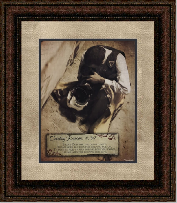 Thank God | Framed Western Art in Double Mat | 25L X 21W" Inches