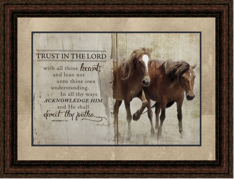 Trust in the Lord | Framed Western Religious Art in Double Mat | 21L X 25W" Inches