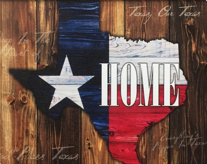 Texas Home | Texas Art in Gallery Wrapped Canvas or Framed Hand-Textured Art  | Various Sizes
