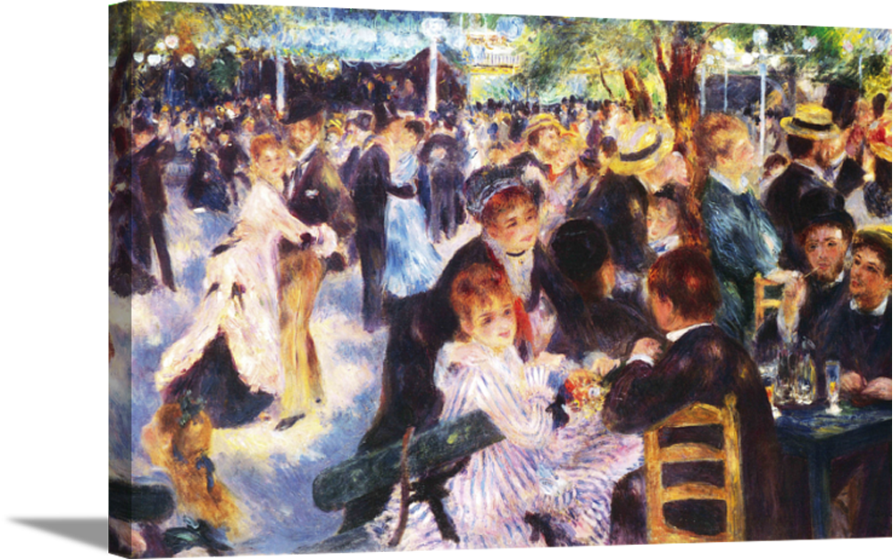 Dance at Le Moulin | Pierre Auguste Renoir Masters Classic Art in Gallery Wrapped Canvas | Various Sizes