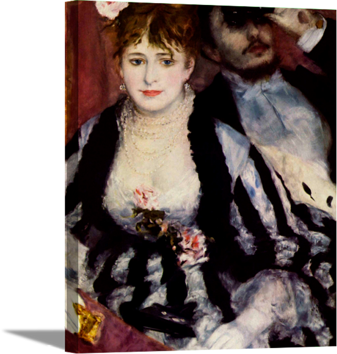 La Loge | Pierre Auguste Renoir Masters Classic Art in Gallery Wrapped Canvas | Various Sizes