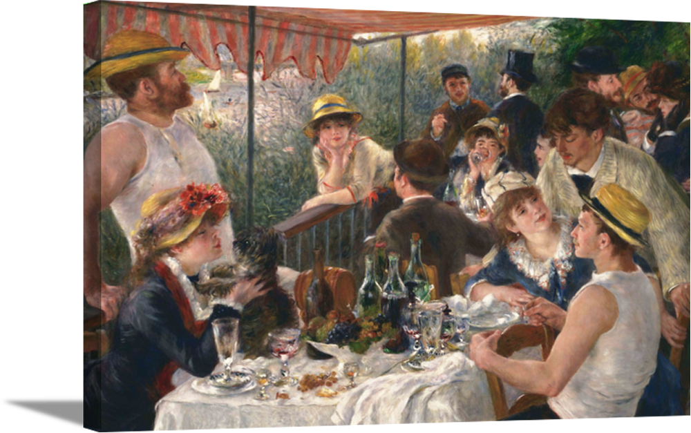 Luncheon of the Boating Party | Pierre Auguste Renoir Masters Classic Art in Gallery Wrapped Canvas | Various Sizes